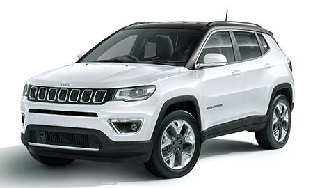 Jeep compass white and black roof sale